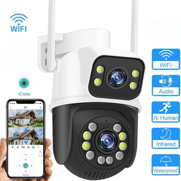 CAMARA DE SEGURIDAD x2 -ROTACION 360°-90°